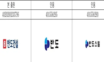 특허청은 2021년 5월 반도건설이 기업 이미지(CI)와 사명을 결합한 ‘반도건설 B’ 표장이 앞서 등록된 ‘반도’와 ​‘반도스틸’ 상표와 칭호 및 관념이 유사하다는 이유로 등록을 거절했다.​​ 자료=특허청 특허정보넷 키프리스