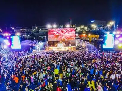 젊은이들을 겨냥한 일렉트로닉댄스뮤직 파티 또한 인기가 좋다.사진=장흥군 제공
