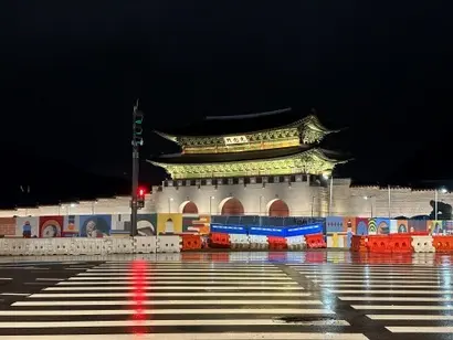 현재 한창 복원공사가 진행중인 광화문 월대. 오는 10월 중 일반에 공개될 예정이다. 사진=한동훈 제공