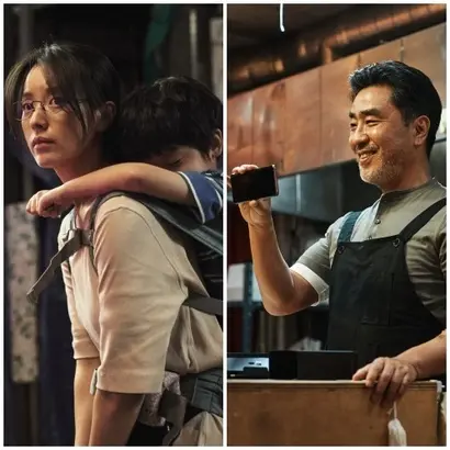 1987년생인 한효주가 고3 수험생의 어머니로 등장해 화제를 모았다. 기미가 낀 화장기 없는 얼굴로 어머니 연령을 소화하는 중인데, 그래도 엄마보다는 누나에 가까워 보인다. ‘극한직업’의 치킨집 사장이 떠오르는 류승룡의 치킨집 사장 연기는 ‘배우 개그’로 웃음을 주는 포인트.