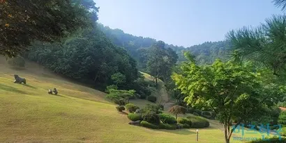 대웅제약 창업주 고 윤영환 명예회장은 경기도 용인시 포곡읍 삼계리에 위치한 대웅경영개발원 내 잔디형 자연장지에 안치된 것으로 확인됐다.  사진=유시혁 기자