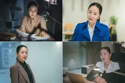 과거 고해라와 같은 직장 입사 동기였던 최지원. 과거에는 워킹맘들을 배려하는 인물이었으나 어느 순간부터 성공을 위해 그들을 외면하고 앞만 보고 나간다. 출산휴가와 육아휴가를 쓰려는 워킹맘들을 퇴사로 유도하라는 부적절한 지시에 총대를 메는 것도 최지원이다. 사진=티빙 제공