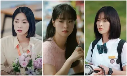 2023년의 한준희와 2008년의 한준희, 그리고 한준희와 똑 닮은 1998년의 권민주. 전여빈은 한준희와 권민주 1인 2역을 맡아 시간대별로 다른 그들의 특징을 섬세하게 연기해낸다. 사진=넷플릭스 제공