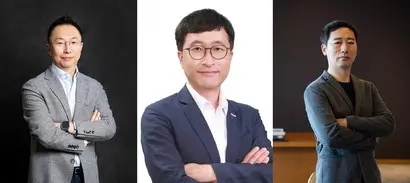 한상우 카카오게임즈 대표 내정자, 남재관 컴투스 대표 내정자, 박관호 위메이드 의장(왼쪽부터). 사진=각 사 제공