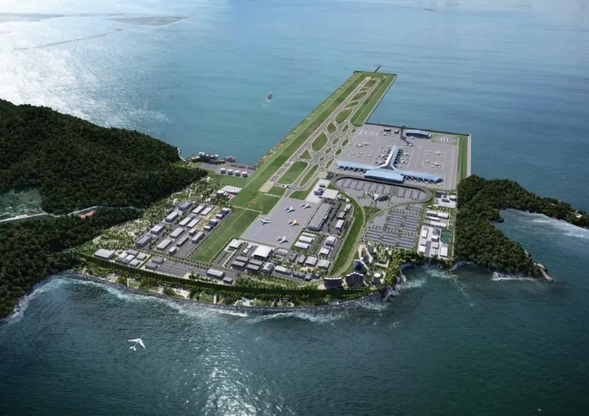 단군 이래 최대 토목 공사로 불리는 부산 가덕도신공항 부지조성공사가 또 한 번 유찰됐다. 부산 가덕도신공항 조감도. 사진=부산광역시 제공