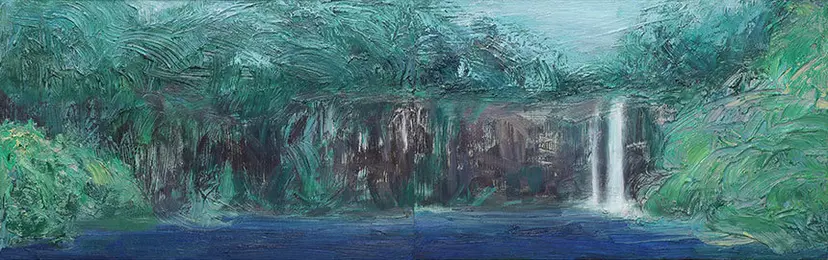 여름결: 106×33.4cm(2ea) Oil on canvas 2023