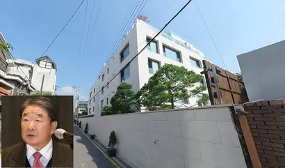재계 45위 LX그룹 구본준 회장은 2019년 효성빌라청담101 2차 아파트를 분양받아 거주하는 것으로 파악됐다.  사진=연합뉴스, 카카오맵 로드뷰