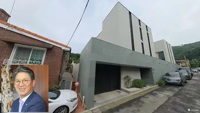 재계 56위 KG그룹 곽재선 회장은 서울 강남구 자곡동에 단독주택을 지어 살고 있다. 사진=KG그룹, 카카오맵 로드뷰