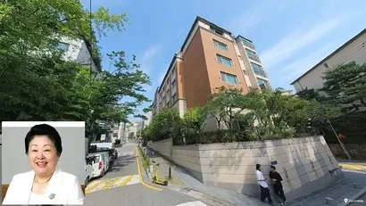 재계 62위 애경그룹 장영신 회장은 강남구 청담동에 위치한 고급빌라 대우로얄카운티에 거주하고 있다. 사진=애경그룹, 카카오맵 로드뷰