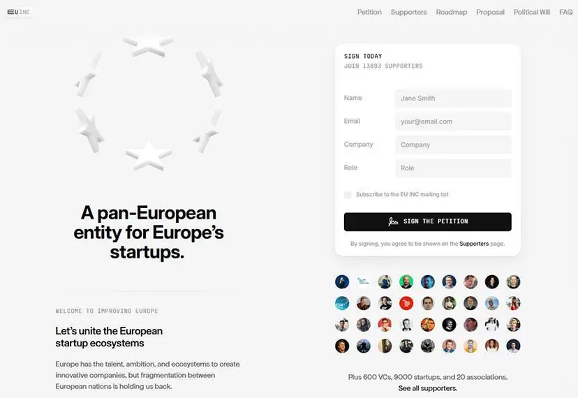 EU Inc. 청원 운동. 사진=eu-inc.org