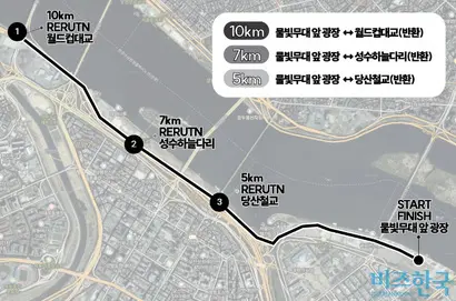 버닝런 2025 코스는 5km·7km·10km로 구성된다.