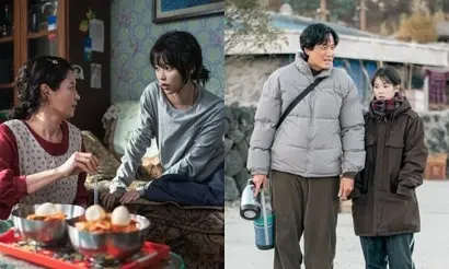 시련을 겪은 뒤 내려와 부모의 품을 찾는 금명을 포근히 감싸 안는 애순과 관식. 세상에서 100그램이라도 사라지지 않게 푸지게 먹이고, 졸린 눈을 비비는 딸에게 일출을 보여주는 방식으로. 사진=넷플릭스 제공