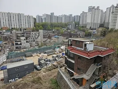 과거 노량진본동 지역주택사업(지금 민간주택건설사업) 현장. 사진=차형조 기자