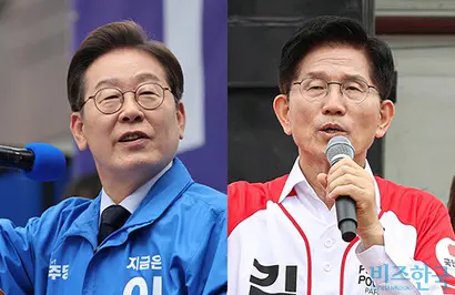 이재명 더불어민주당 후보(왼쪽)와 김문수 국민의힘 후보(오른쪽) 모두 최근 세계적인 인공지능(AI) 발전과 미국발 관세 전쟁을 고려해서인지 경제 성장을 10대 공약 중 1호 공약으로 내놓았다. 사진=박은숙 기자