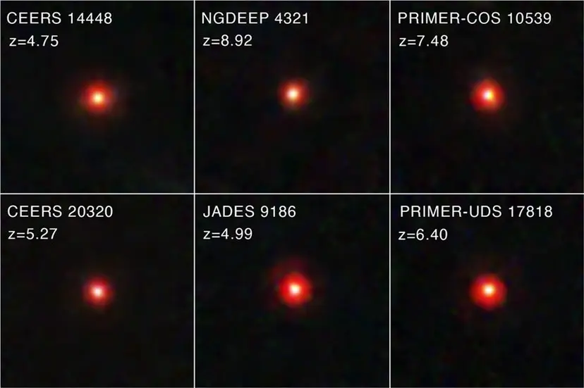 제임스 웹 우주 망원경이 우주의 끝자락에서 발견한 ‘작은 붉은 점(LRD, Little Red Dots)’. 사진=NASA, ESA, CSA, STScI, Dale Kocevski(Colby College)