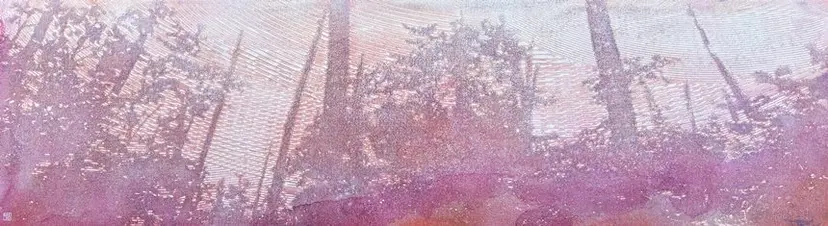La Brise 250208: 162.2×45.5​cm Acrylic and stone powder on linen 2025