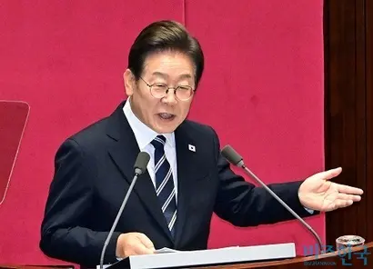 이재명 대통령이 지난 6월 26일 국회 본회의장에서 2025년도 제2회 추가경정예산안 시정연설을 하고 있다. 사진=국회사진기자단