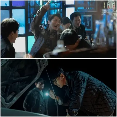 범모 이후 만수가 제거해야 하는 제지업계 베테랑들 선출과 시조. 단 선출(왼쪽)은 현직에 있는 상황이다. 두 사람을 제거하는 사이 만수는 어떤 변화를 맞이하게 될까. 사진=CJ ENM·모호필름 제공