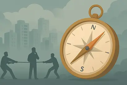 부동산 시장에서 나침반은 바로 ‘전세 가격’이다. 일러스트=생성형 AI