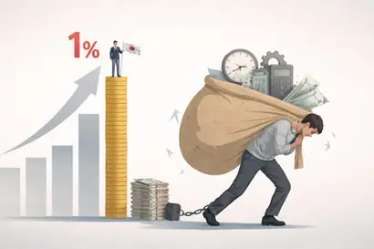 성장률은 1%대를 지켰지만, 임금은 정체된 채 노동 부담만 커지며 체감 경기는 더 무거워지고 있다. 일러스트=생성형 AI