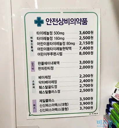 편의점 안전상비의약품 목록 13개 사진=김상훈 인턴기자