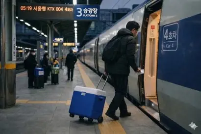 희귀질환 환자와 보호자들은 냉장 보관이 필수적인 바이오의약품을 운반하기 위해 의료용 쿨러백을 직접 가지고 이동한다. 올 연말부터 약 배송 서비스가 시행될 예정이지만 약사회 반발로 인해 ‘반쪽짜리 규제 완화’​에 그칠 수 있다는 우려가 나온다. 사진=생성형AI